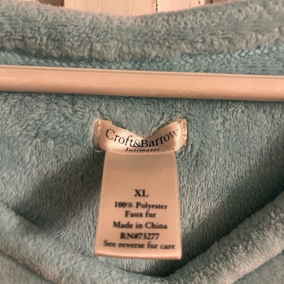 Croft & Barrow Soft Teal Fleece Top - Picture 4 of 5